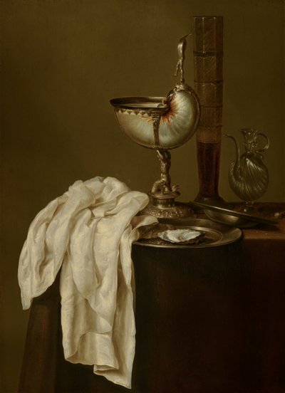 Stillleben mit Nautilus-Pokal von Willem Claesz. Heda