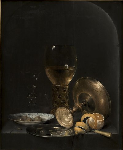 Stillleben. Frühstücksstück in einer Steinnische von Willem Claesz. Heda