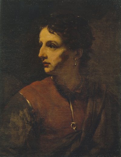 Porträt eines jungen Mannes mit Ohrring, 1655 von Willem Drost