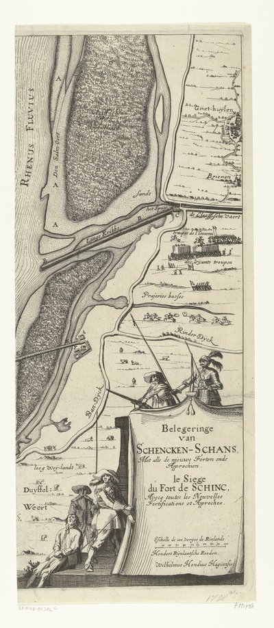 Belagerung von Schenckenschans (rechter Blatt), 1635 von Willem Hondius
