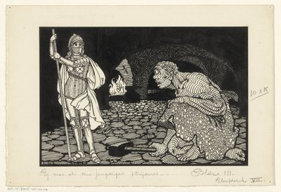Mann, Frauen und Kinder in einem Wohnzimmer von Willem Pothast (signed by artist)