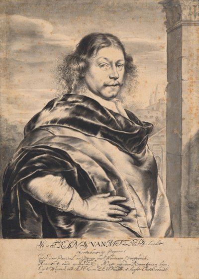 Porträt von Frans van Mieris dem Älteren, nach einer Zeichnung von Frans van Mieris dem Älteren von Willem Van Mieris