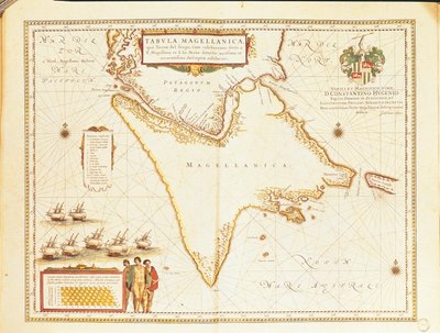 Magellanstraße aus Theatrum Orbis Terrarum von Willem und Joan Blaeu von Willem and Joan  Blaeu