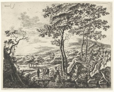 Landschaft mit einem Maultiertreiber von Willem de Heusch
