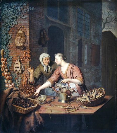 Der Marktstand, ca. 1730 von Willem Van Mieris