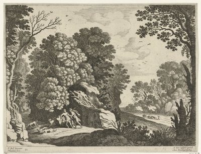 Cephalus und Procris (Italienische Landschaften) von Willem van Nieulandt (II)