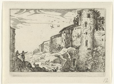 Landschaft mit römischer Ruine von Willem van Nieulandt (II)