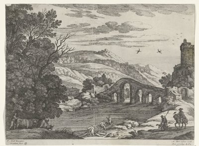 Landschaft mit einem Fluss von Willem van Nieulandt (II)