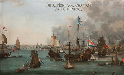 Die Schlacht von Chatham, ca. 1667 von Willem van der Stoop