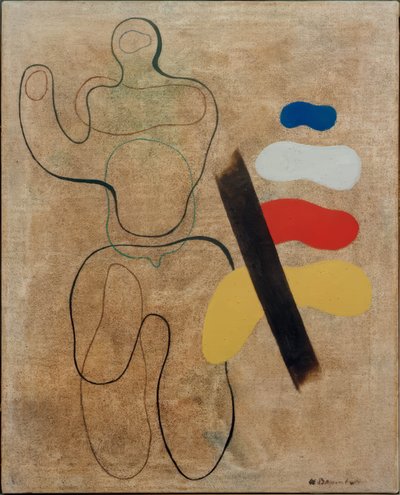 Linienfigur mit Farben von Willi Baumeister