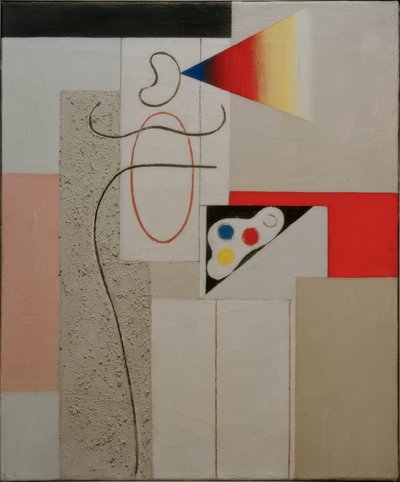 Maler mit Palette von Willi Baumeister