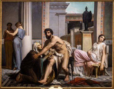Odysseus wird von seiner Amme bei seiner Rückkehr aus Troja erkannt von William Adolphe Bouguereau