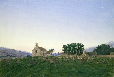 Die Morgendämmerung, Kirk Newton Kirche, Northumberland von Joseph Mallord William Turner