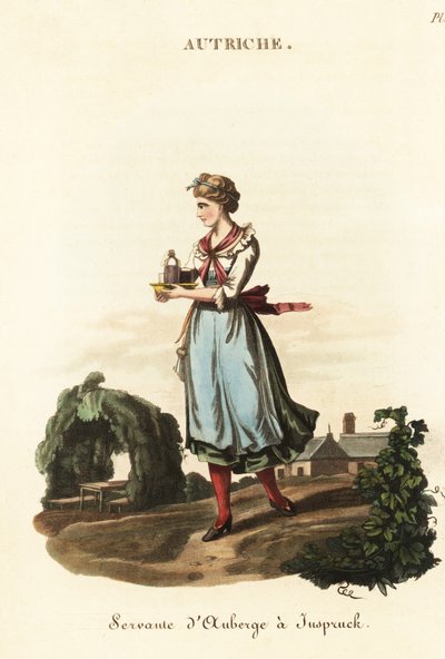 Österreichische Kellnerin in einem Gasthaus in Innsbruck, Tirol von William (after) Alexander