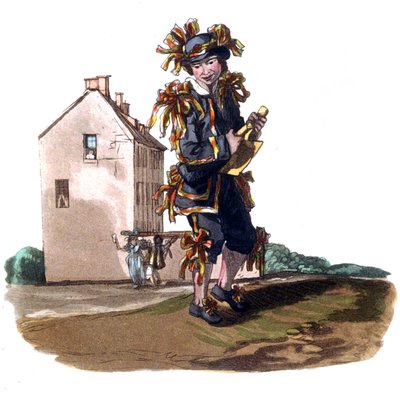Schornsteinfegerjunge im Maikostüm, ca. 1820 (Gravur) von William (after) Alexander