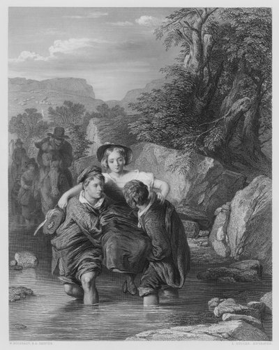Die Furt überqueren von William (after) Mulready