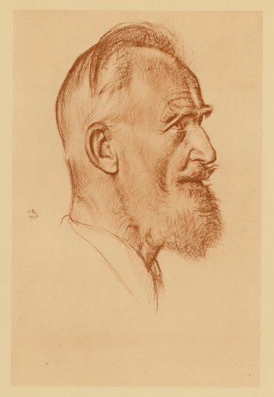 Porträt von George Bernard Shaw von William (after) Rothenstein