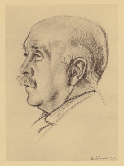 Porträt von Max Beerbohm von William (after) Rothenstein