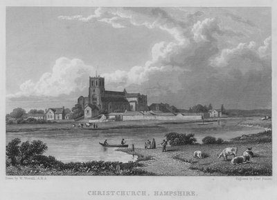 Christchurch, Hampshire von William (after) Westall