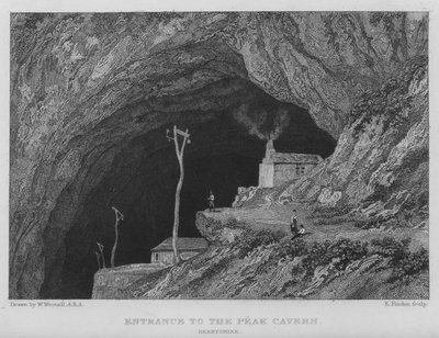 Eingang zur Peak Cavern, Derbyshire von William (after) Westall