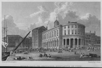 Gildenhalle oder Börse, Newcastle upon Tyne (Stich) von William (after) Westall