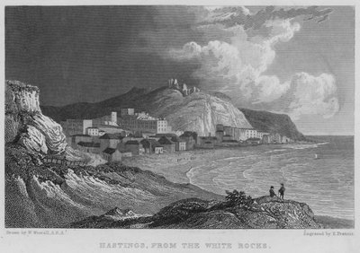 Hastings, von den Weißen Felsen von William (after) Westall
