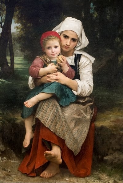 Bretonischer Bruder und Schwester von William-Adolphe Bouguereau