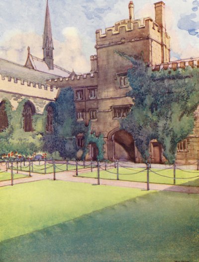 Jesus College, vorderer Innenhof von William Ainsworth Wildman