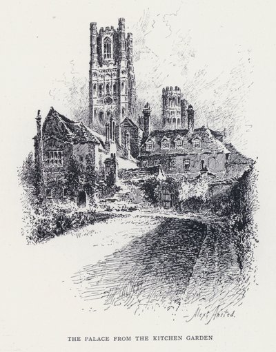 Der Palast vom Küchengarten aus (Stich) von William Alexander Ansted