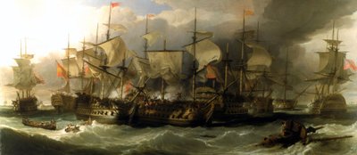 Die Schlacht am Kap St. Vincent, 14. Februar von William Allan