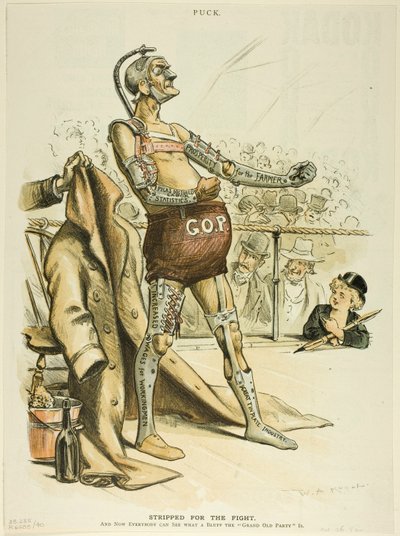 Bereit für den Kampf, aus Puck von William Allen Rogers