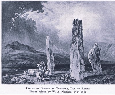 Steinkreis bei Turmore, Insel Arran von William Andrews Nesfield