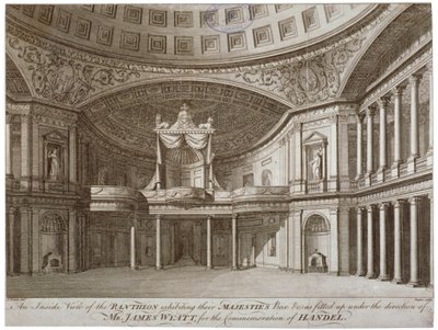 Innenansicht des Pantheon, Oxford Street, Westminster, London, 1784 von William Angus