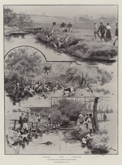Ein Tag mit den Culmstock Otterhunden von William Barnes Wollen