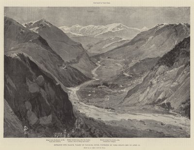 Eingang nach Bajaur, Tal des Panjkora-Flusses, umkämpft von den Männern von Umra Khan am 13. April von William Barnes Wollen