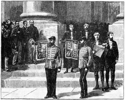Herolde im Mansion House verkünden die Königin als Kaiserin von Indien, London, Mai 1876, 1900 von William Barnes Wollen