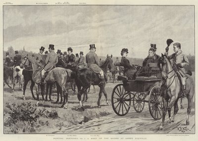 Jagdszenen, ein Treffen der Quorn in Ashby Folville von William Barnes Wollen