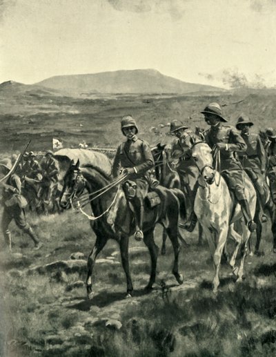 Lord Roberts und Stab auf dem Veldt nähern sich Pretoria, 1901 von William Barnes Wollen