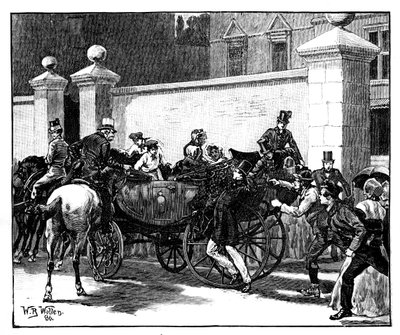 Pates Angriff auf die Königin, 1850, um 1888 von William Barnes Wollen