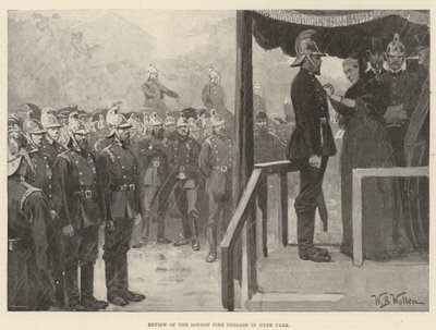 Überprüfung der Londoner Feuerwehr im Hyde Park von William Barnes Wollen