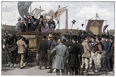 Die Chartisten-Demonstration auf dem Kennington Common, 1848, 1900 von William Barnes Wollen