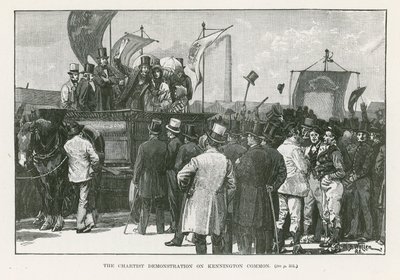 Die Chartisten-Demonstration auf dem Kennington Common, London von William Barnes Wollen