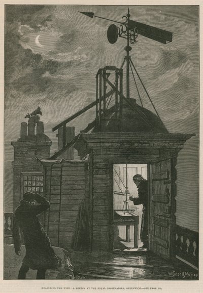 Den Wind messen; Eine Skizze am Royal Observatory, Greenwich von William Bazett Murray