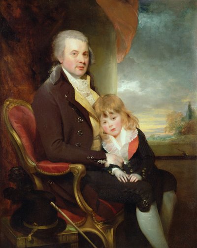 Edward George Lind und sein Sohn Montague von William Beechey