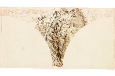 Skizze für ein Wandgemälde in Wallington Hall von William Bell Scott