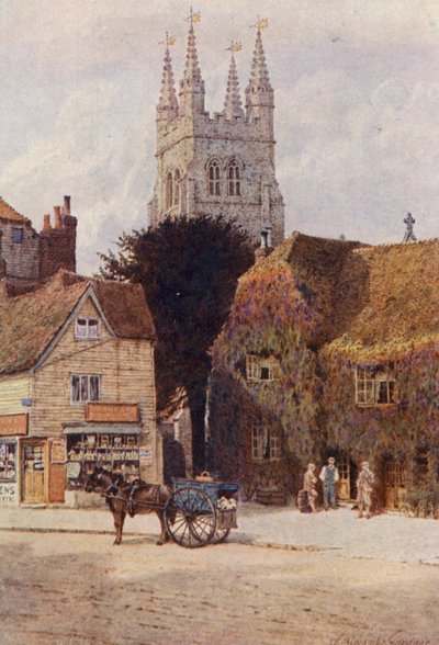 Kirche und Woolpack Hotel, Tenterden von William Biscombe Gardner
