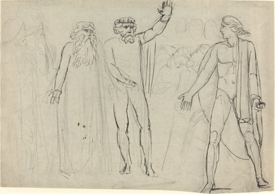 "Und Saul sprach zu David: Geh, und der Herr sei mit dir" [Vorderseite] von William Blake