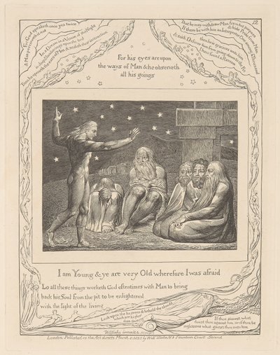 Buch Hiob, Tafel 12, Der Zorn Elihus von William Blake