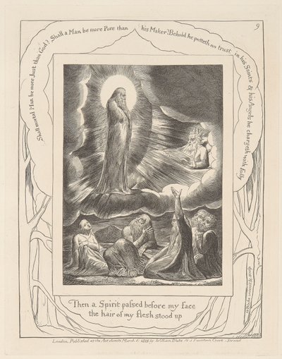 Buch Hiob, Platte 9, Die Vision von Eliphas von William Blake