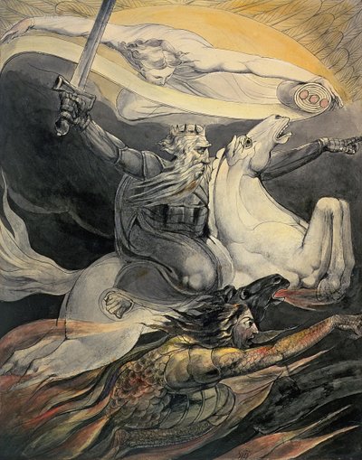Der Tod auf einem fahlen Pferd, um 1800 von William Blake
